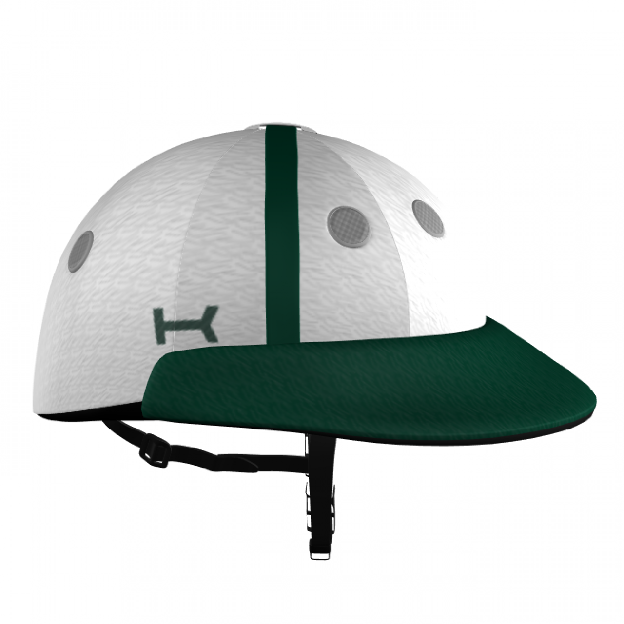 Casco Blanco y Verde de Polo